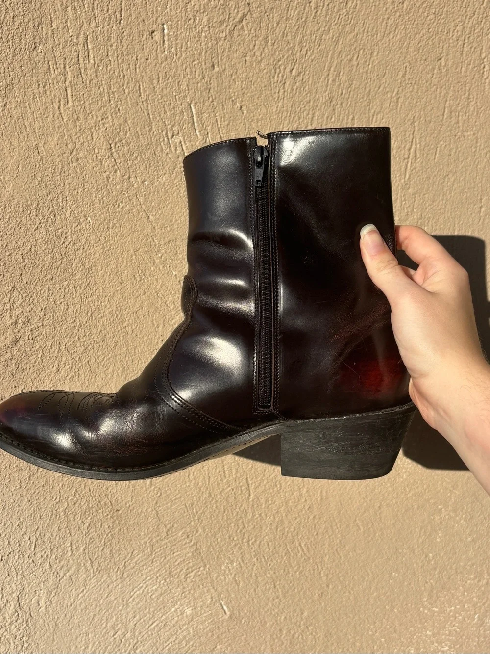 Western Cordovan Men’s Ankle Boots _ 10 1/2